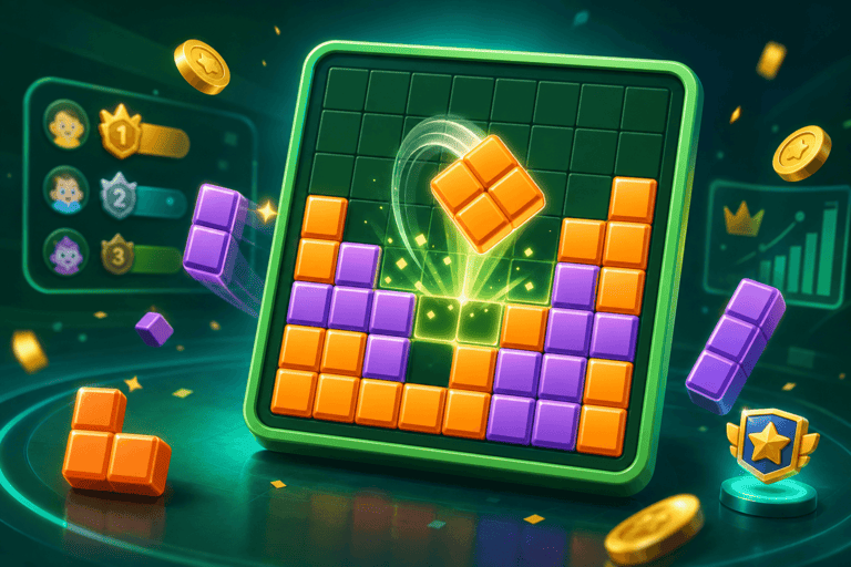 Blockbuster puzzle board key art